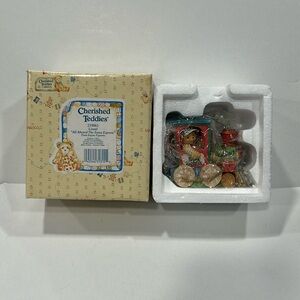 Cherished Teddies Lionel All Aboard The Santa Express Figure with box CT3